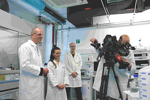 TV Team in an analytics lab of ChemCon