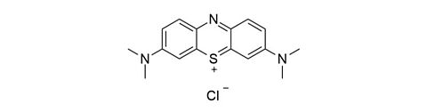 Structural formula methylen blue