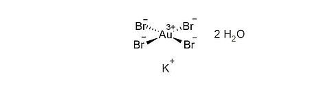 Strukturformel Kaliumtetrabromoaurat