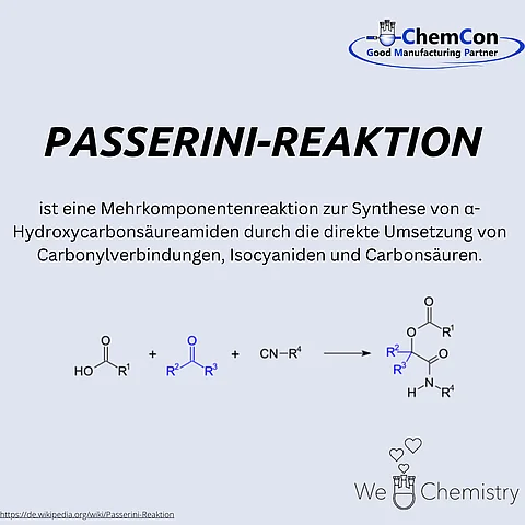 Schematische Darstellung der Passerini-Reaktion
