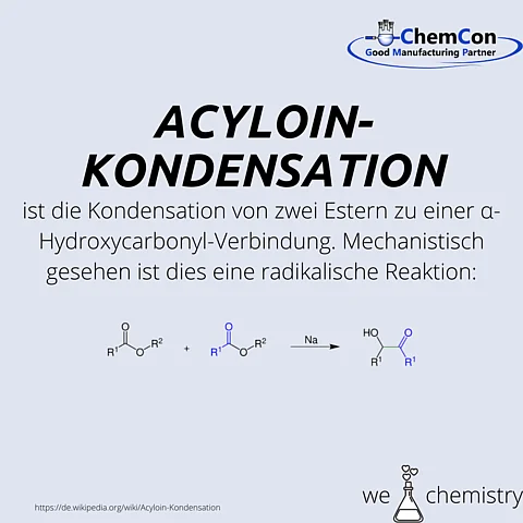 Schematische Darstellung der Acyloin-Kondensation