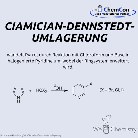 Schematische Darstellung der Ciamician-Dennstedt-Umlagerung.