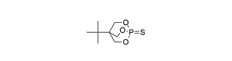 Structural formula tertbutyl bicyclo [2.2.2]phosphorothionate (TBPS)