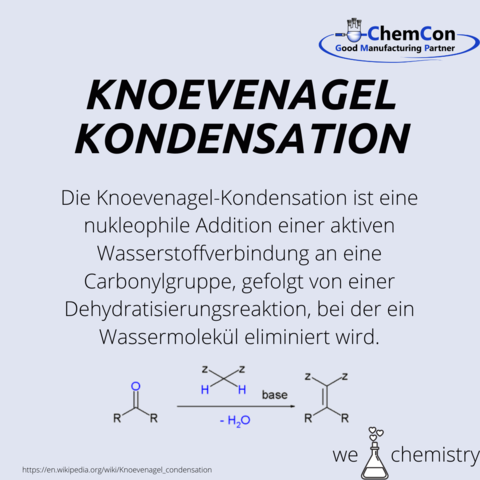 Schematische Darstellung der Knövenagel Reaktion