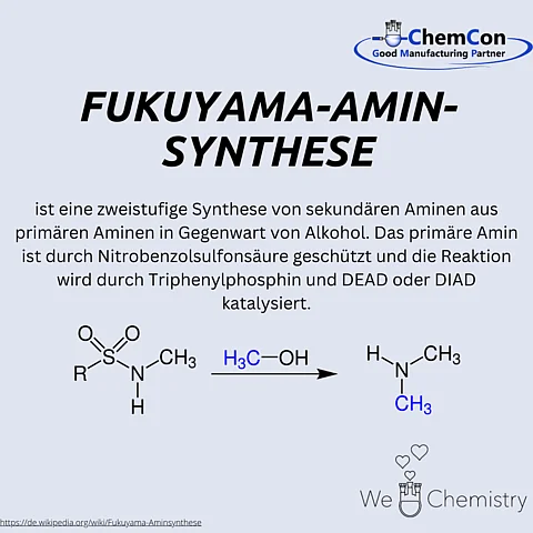 Schematische Darstellung der Fukuyama-Amin-Synthese