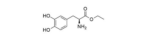Strukturformel L-Dopa ethylester (Etilevodopa) GMP