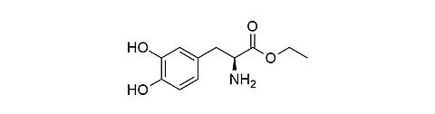 Strukturformel L-Dopa ethylester (Etilevodopa) GMP