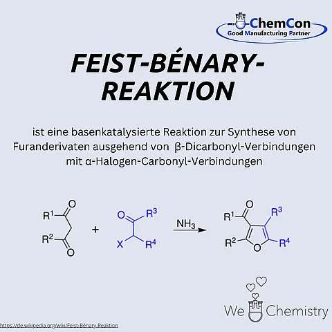 Schematische Darstellung der Feist-Bénary-Reaktion