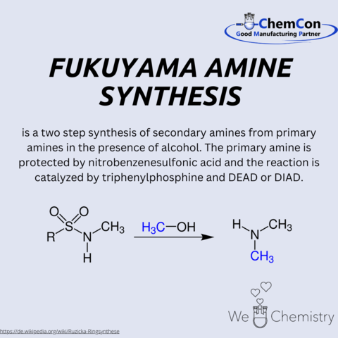 Schematic representation of the Fukuyama amine synthesis