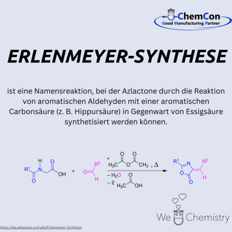 Schematische Darstellung der Erlenmeyer-Synthese