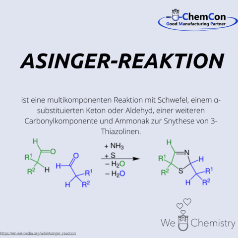 Schematische Darstellung der Asinger-Reaktion