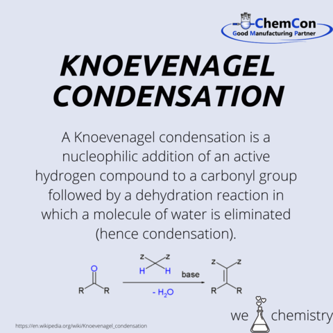 Schematic figure of Knövenagel Reaction