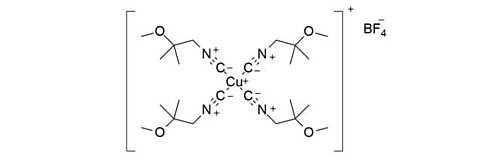 Structural formula Copper tetraMIBI tetrafluoroborate