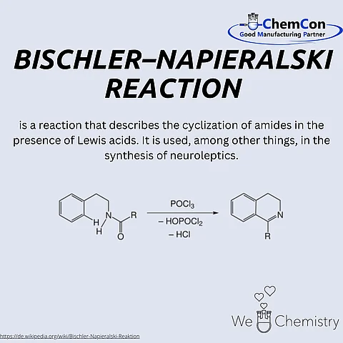 Schematic representation of the Bischler-Napieralski reaction