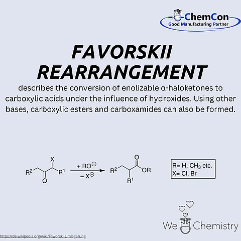 Schematic representation of the Favorskii rearrangement