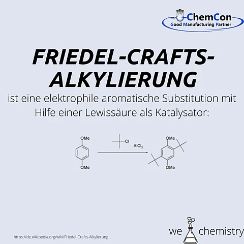 Schematische Darstellung der Friedel-Crafts-Alkylierung