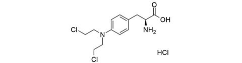 Structural formula melphalan hydrochloride