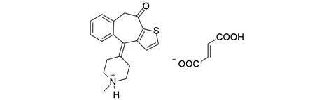 Structural formula ketotifen