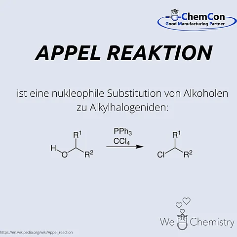Schematische Darstellung der Appel Reaktion