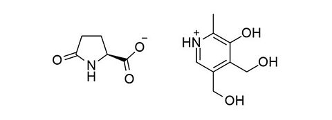 Structural formula metadoxine 