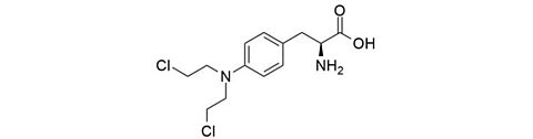 Structural formula melphalan free base