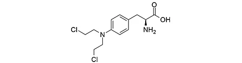 Structural formula melphalan free base