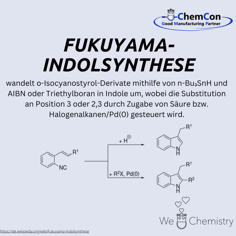 Schematische Darstellung der Fukuyama-Indolsynthese