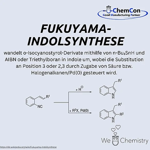 Schematische Darstellung der Fukuyama-Indolsynthese