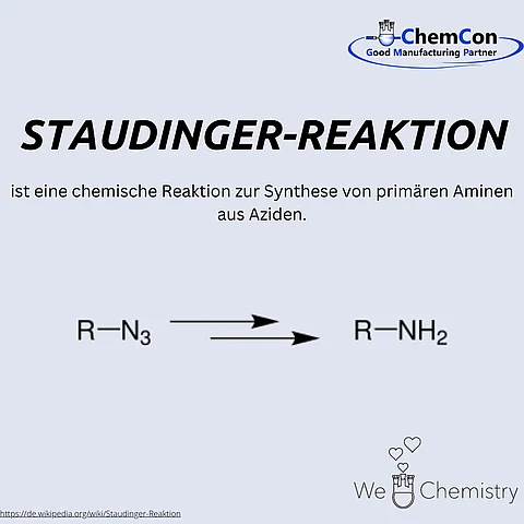 Schematische Darstellung der Staudinger-Reaktion