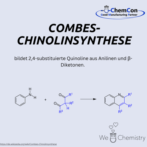 Schematische Darstellung der Combes-Chinolinsynthese 