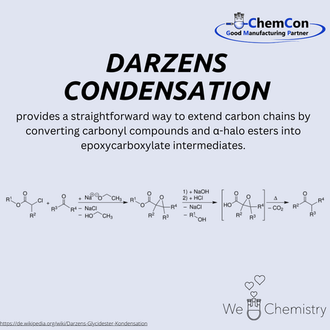 Schematic representation of the Darzens condensation