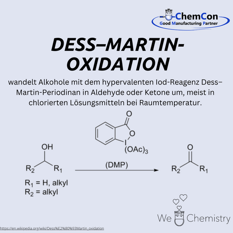 Schematische Darstellung der Dess-Martin-Oxidation