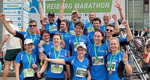 Team ChemCon beim Freiburg Marathon