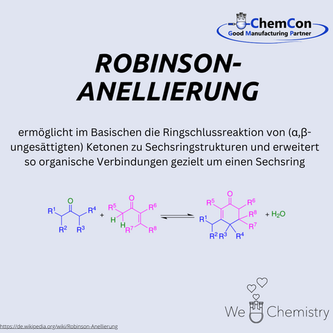 Schematische Darstellung der Robinson-Anellierung