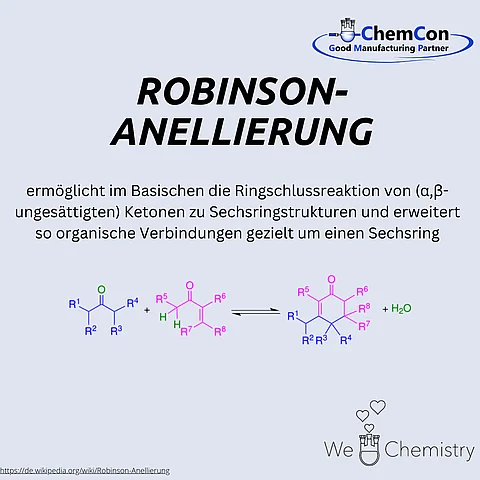 Schematische Darstellung der Robinson-Anellierung