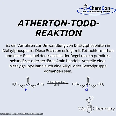 Schematische Darstellung der Atherton-Todd-Reaktion