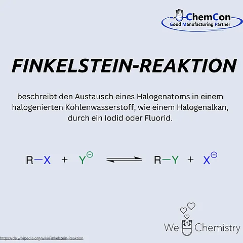 Schematische Darstellung der Finkelstein-Reaktion