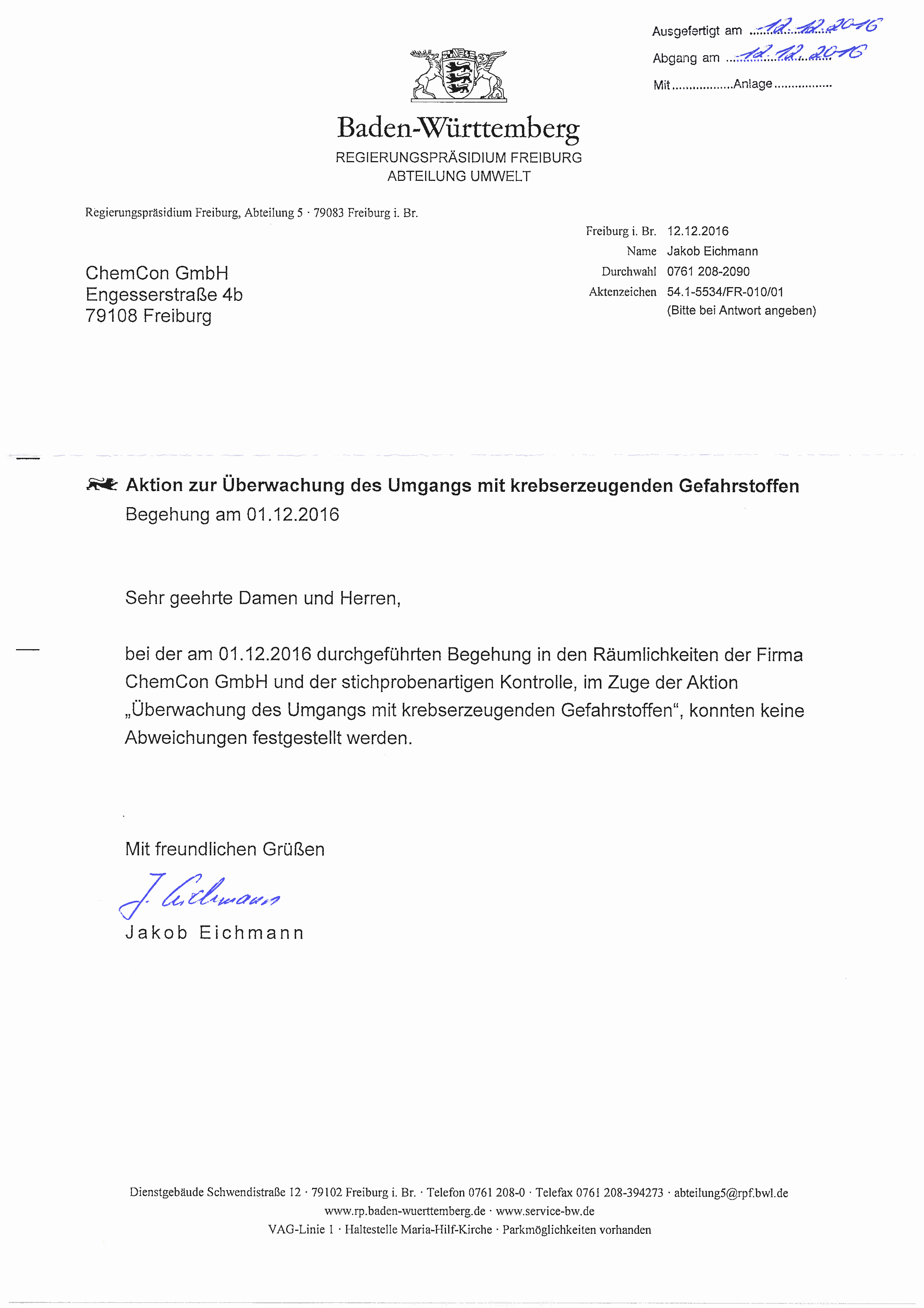 Umgang mit krebserregenden Stoffen